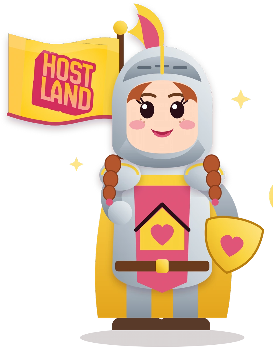 Hostlander, la cavaliera con la bandiera di Hostland