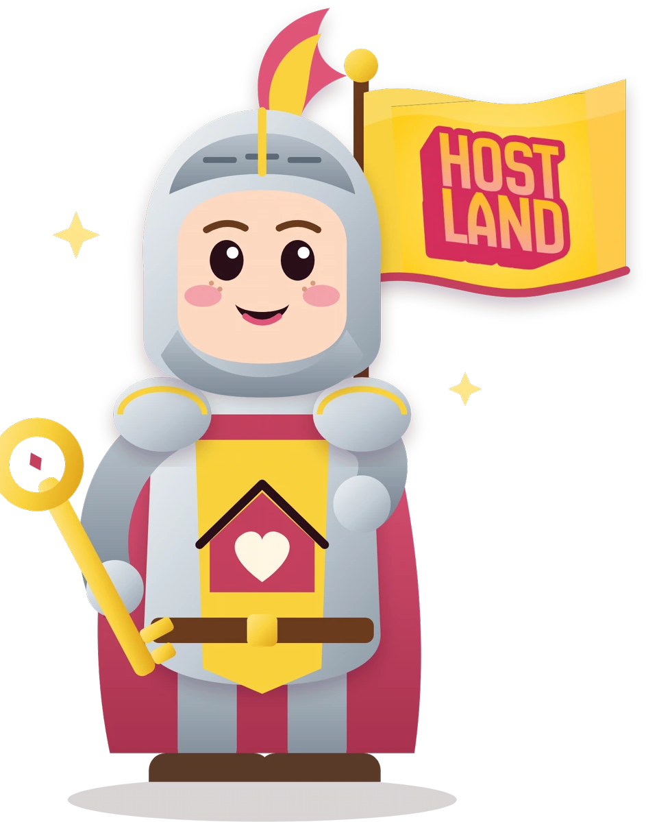 Hostlander, il cavaliere con la bandiera di Hostland